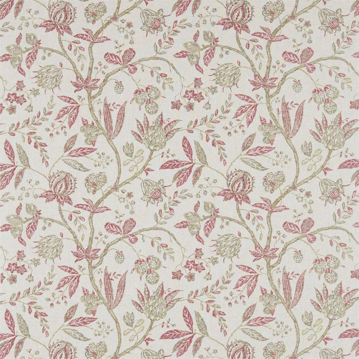 Sanderson Solaine Russet/Cream Fabric