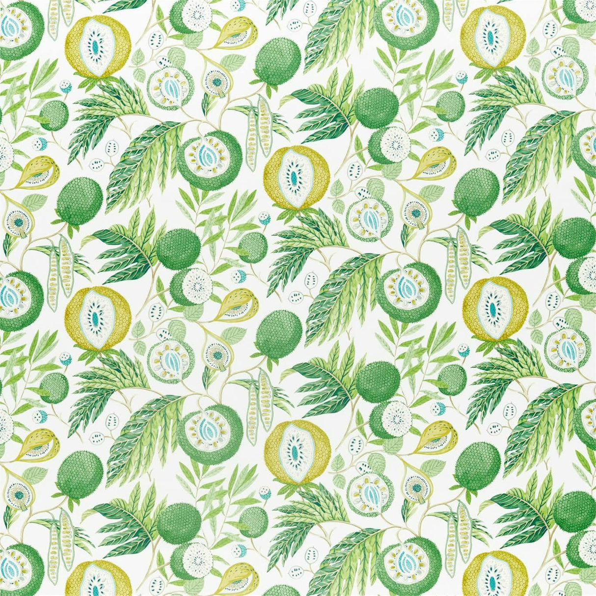 Sanderson Jackfruit Botanical Green Fabric
