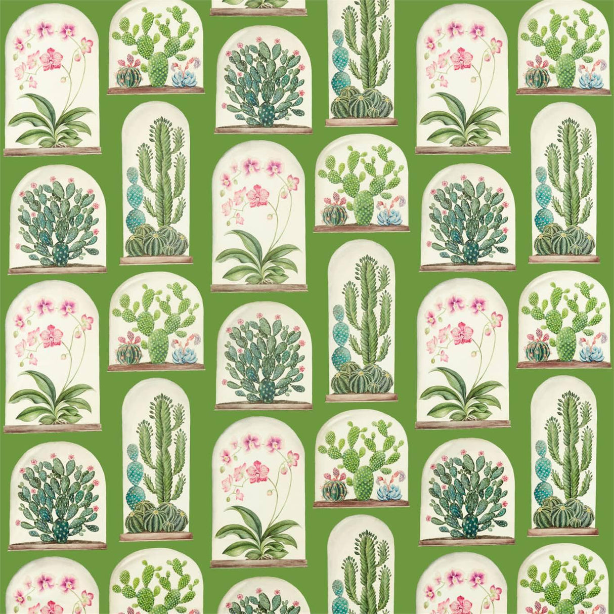 Sanderson Terrariums Botanical Green Fabric