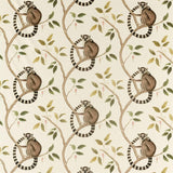 Sanderson Ringtailed Lemur Olive Fabric