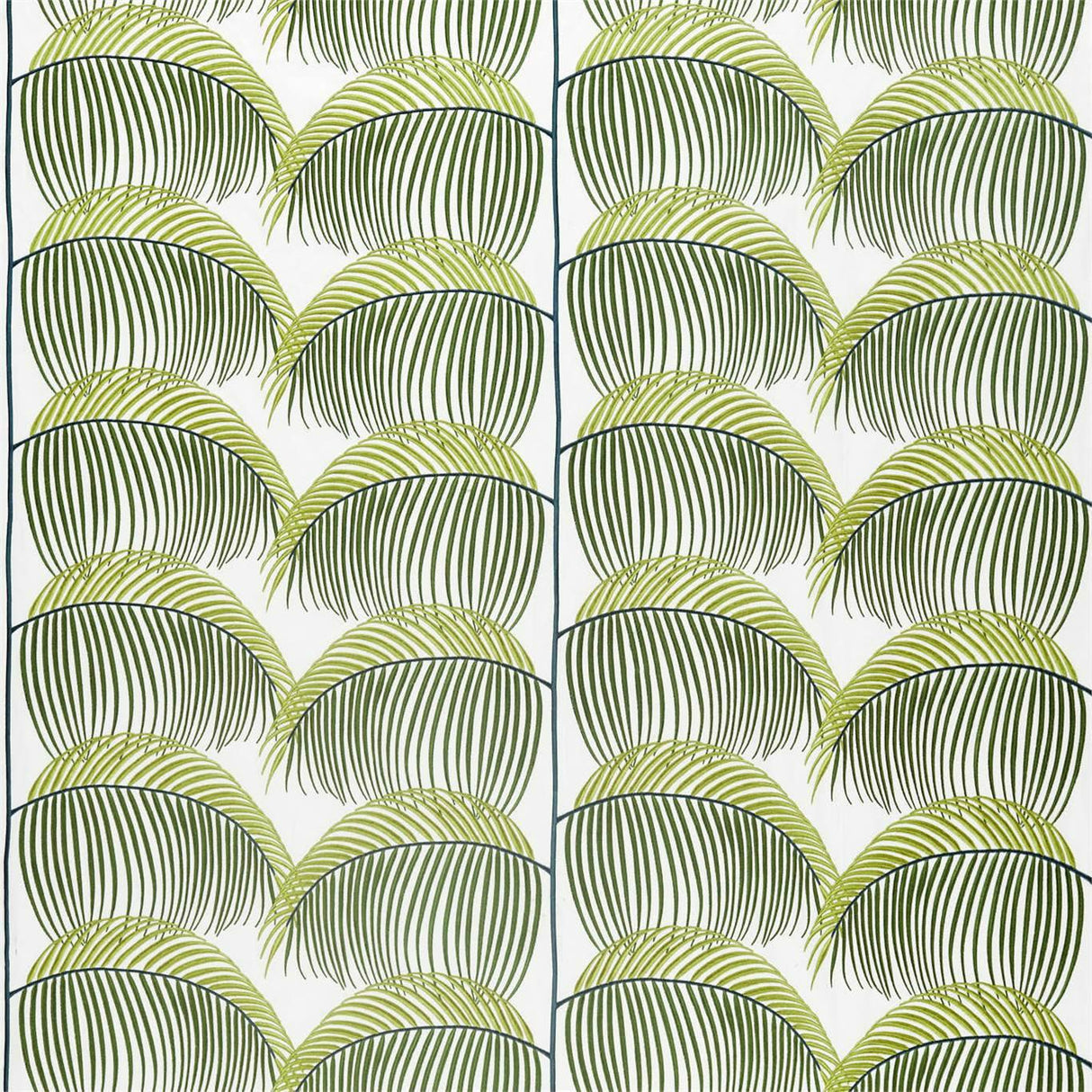 Sanderson Manila Embroidery Lime Fabric