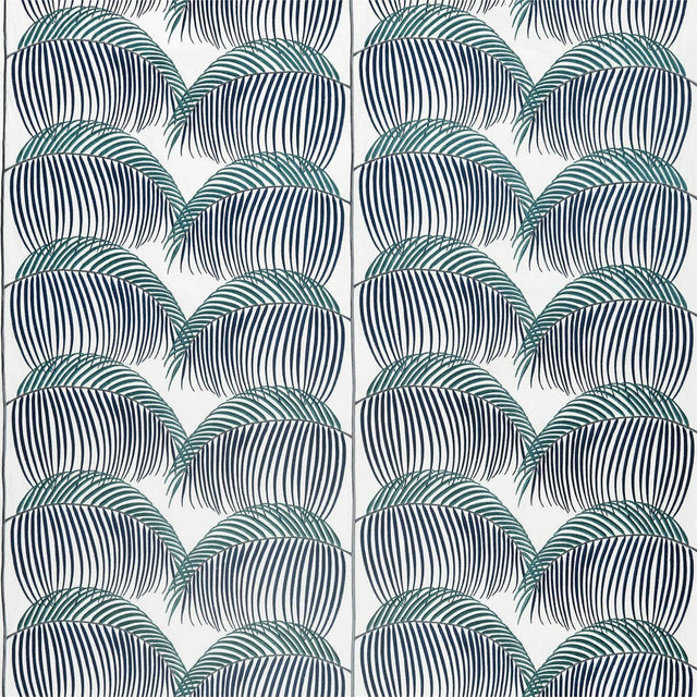 Sanderson Manila Embroidery Indigo Fabric