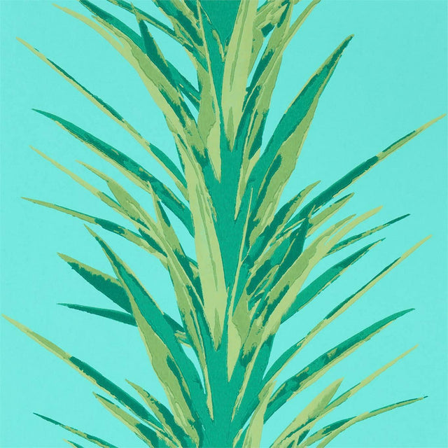 Sanderson Yucca Sky/Green Wallpaper