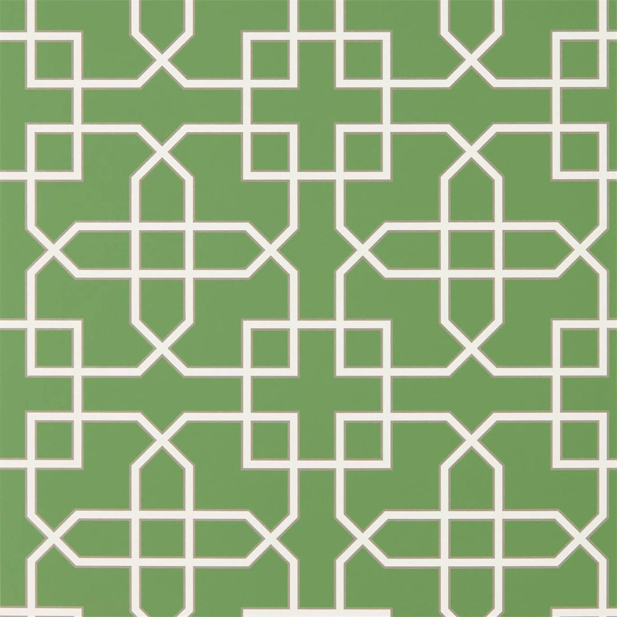 Sanderson Hampton Trellis Botanical Green Wallpaper