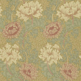 Morris & co Chrysanthemum Bayleaf/Clay Wallpaper