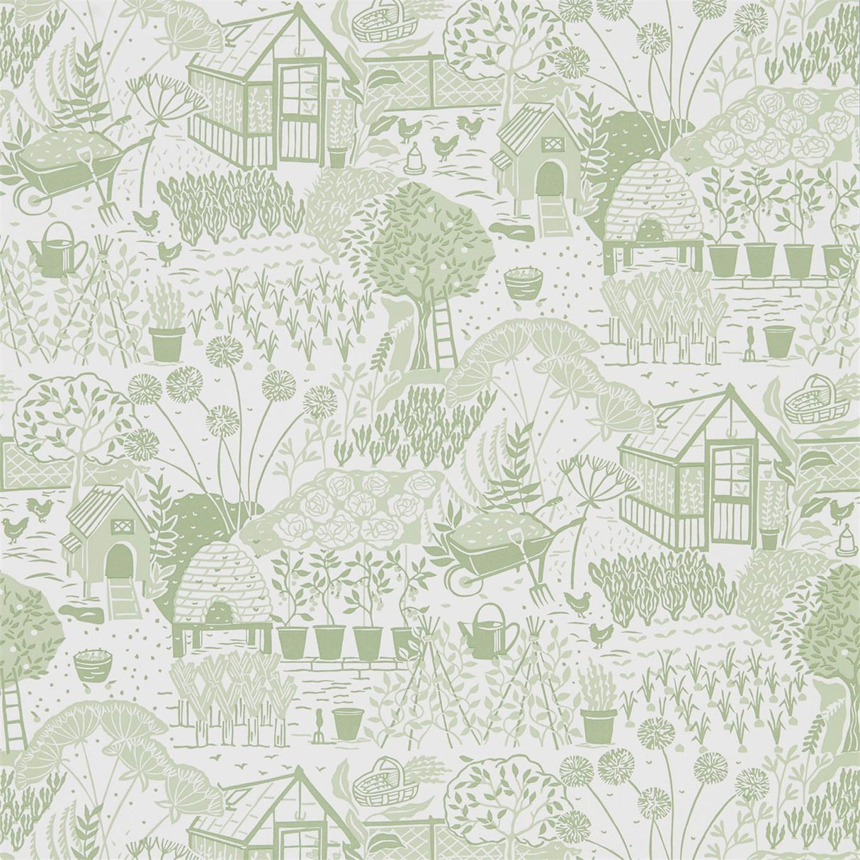 Sanderson The Allotment Fennel Wallpaper