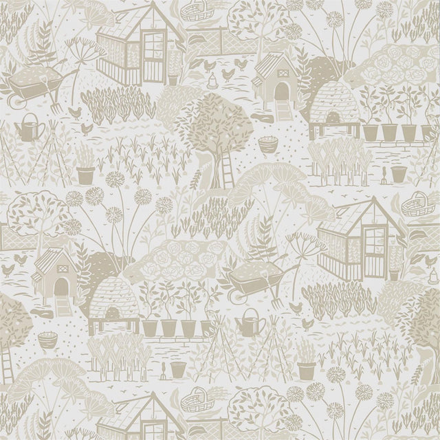 Sanderson The Allotment Linen Wallpaper
