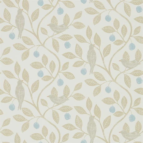 Sanderson Damson Tree Denim/Barley Wallpaper