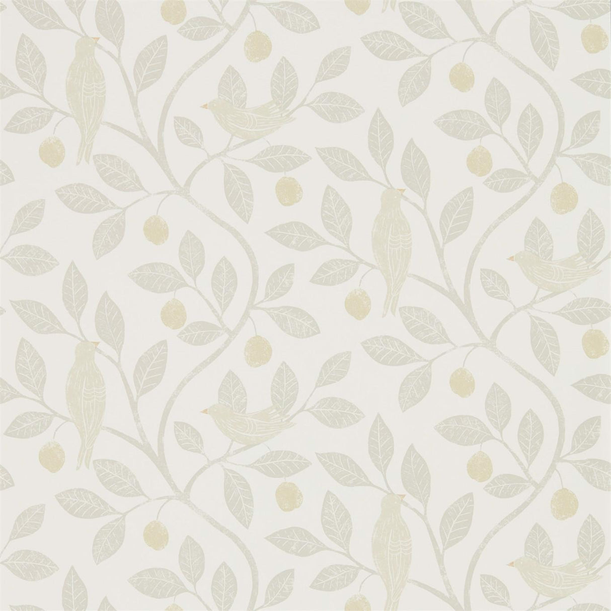 Sanderson Damson Tree Linen/Honey Wallpaper