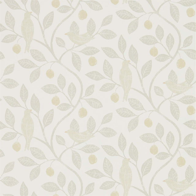 Sanderson Damson Tree Linen/Honey Wallpaper