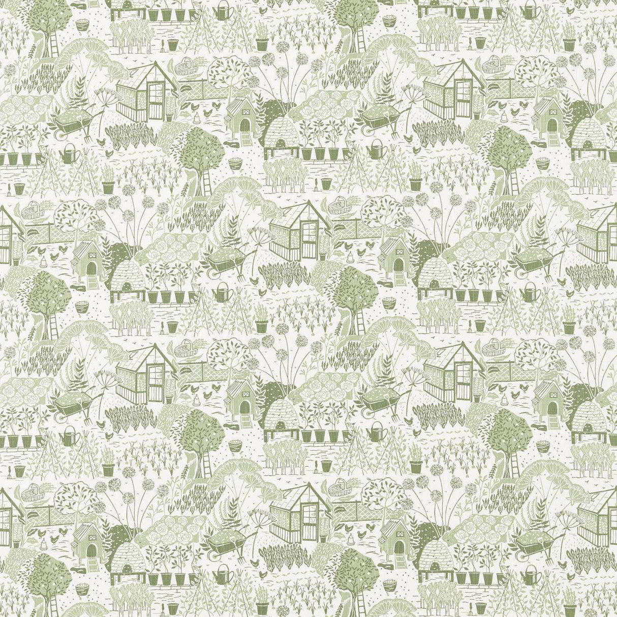 Sanderson The Allotment Fennel Fabric