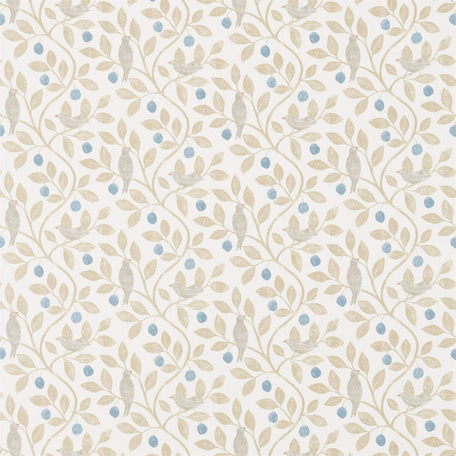 Sanderson Damson Tree Denim/Barley Fabric