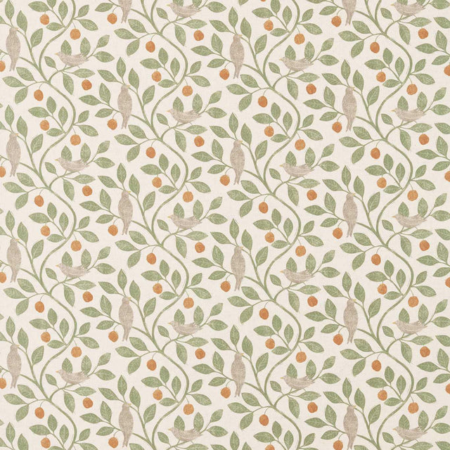 Sanderson Damson Tree Brick/Fennel Fabric