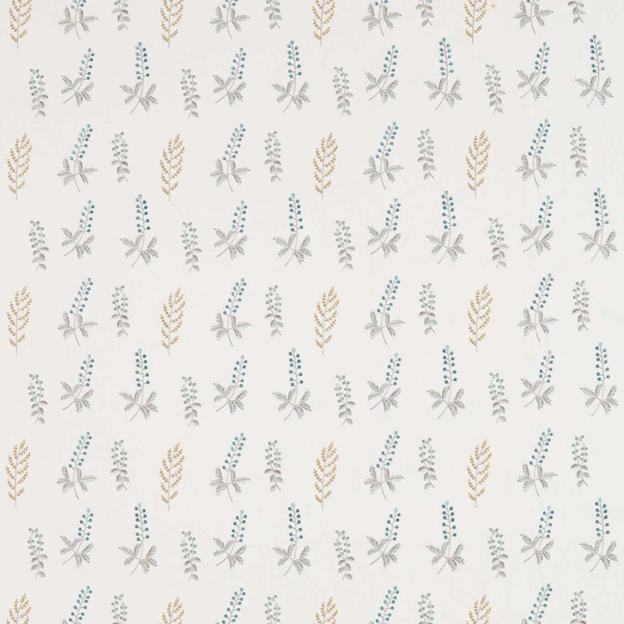 Sanderson Bilberry Dijon/Teal Fabric