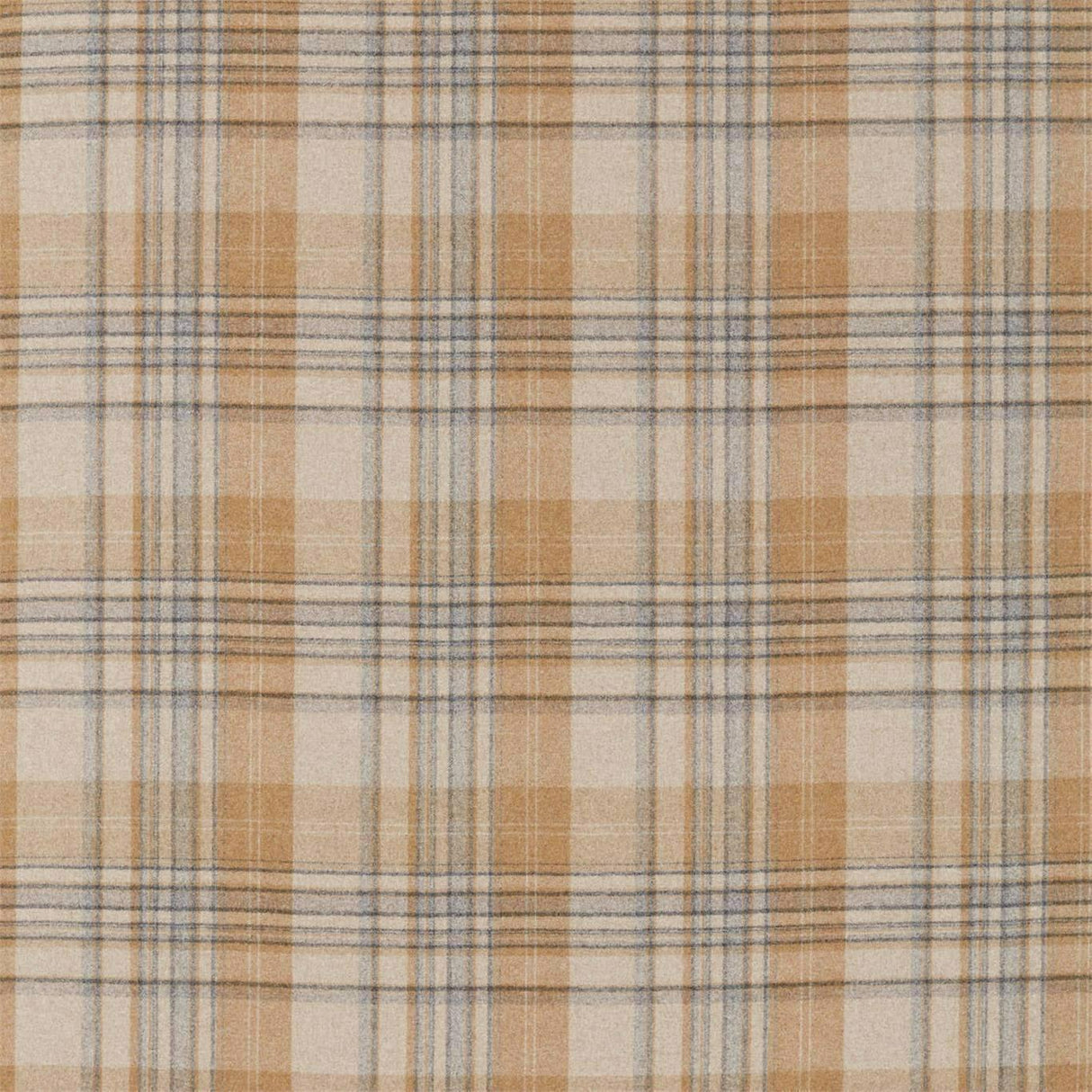 Sanderson Bryndle Check Honey/Grey Fabric