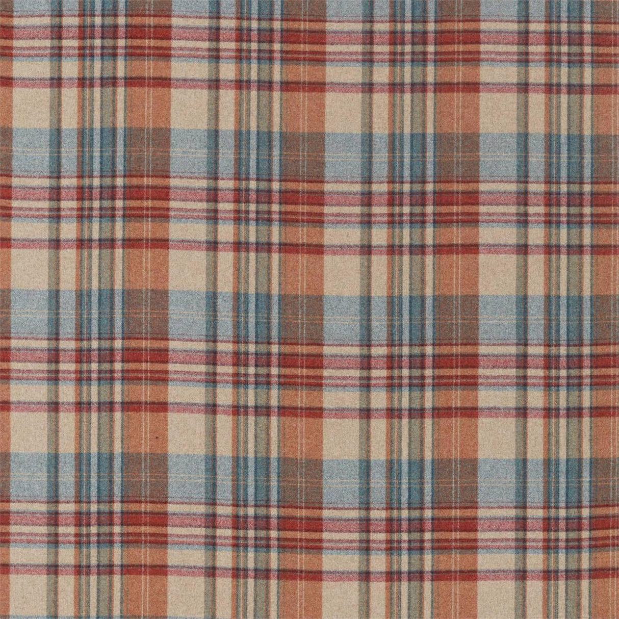 Sanderson Bryndle Check Russet/Amber Fabric
