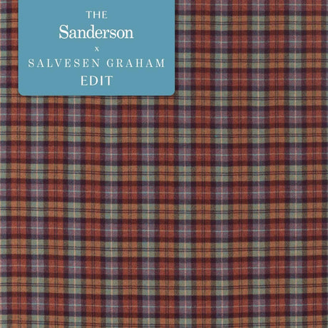Sanderson Fenton Check Russet/Amber Fabric