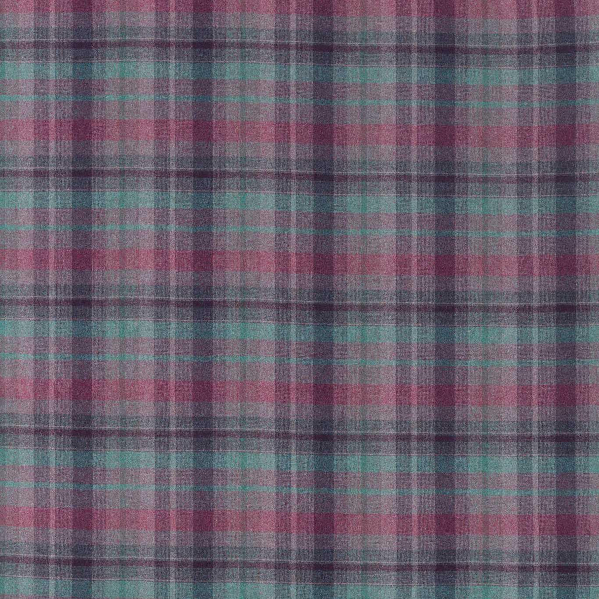 Sanderson Samphrey Check Fig/Teal Fabric
