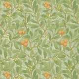 Morris & Co Arbutus Green/Terracotta Wallpaper