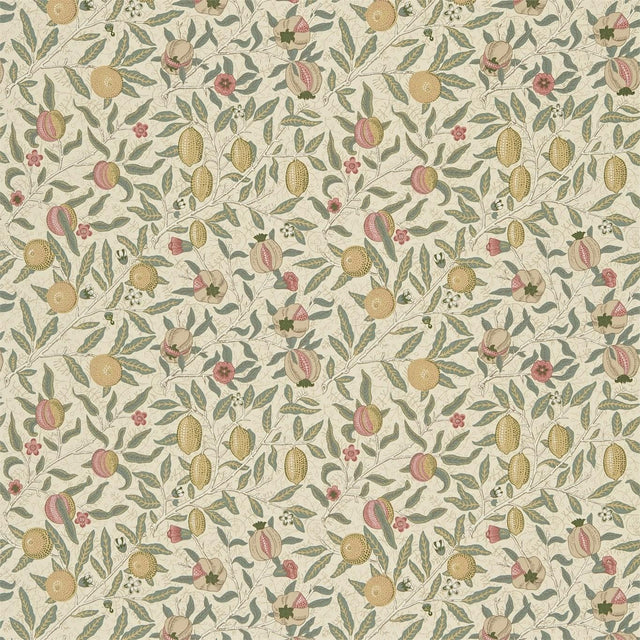 Morris & Co Fruit Ivory/Teal Fabric