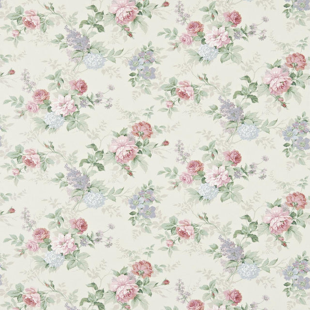 Sanderson Rosamund Cream/Lilac Fabric