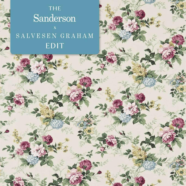 Sanderson Rosamund Green/Pink Fabric