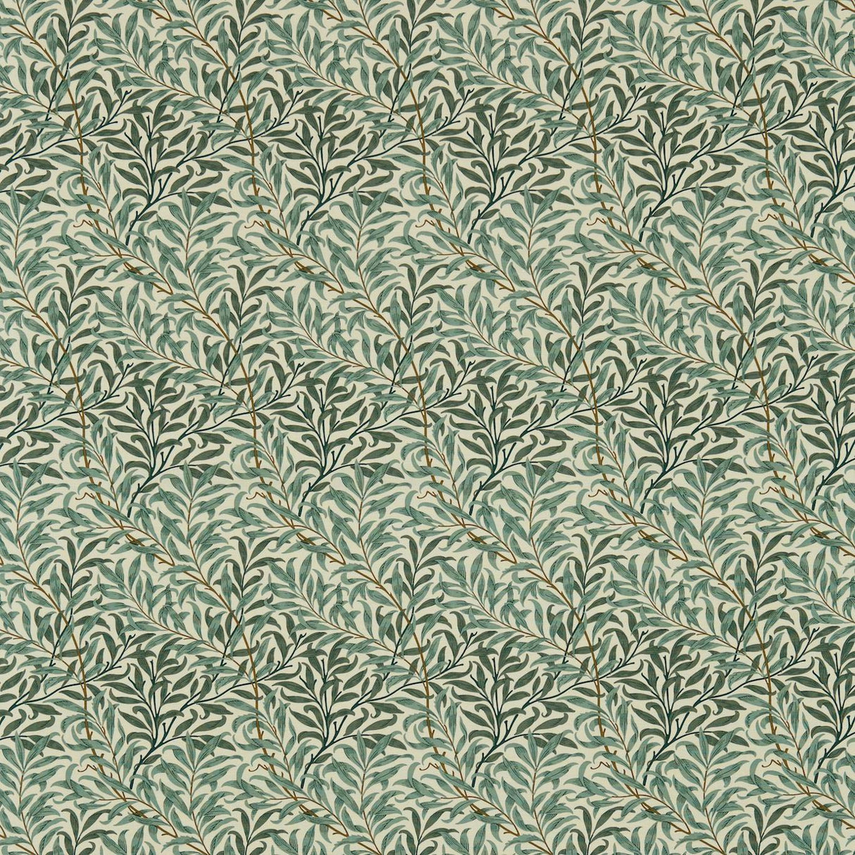 Morris & Co Willow Boughs Cream/Green Fabric