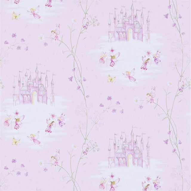 Sanderson Fairy Castle Pink Wallpaper