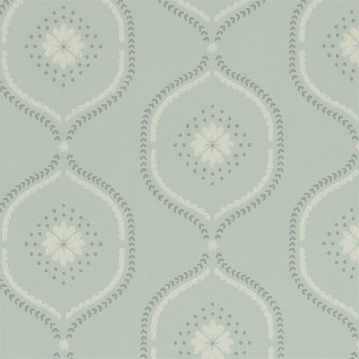 Sanderson Milcombe Mist Blue Wallpaper
