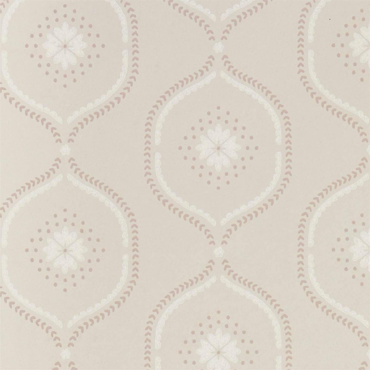 Sanderson Milcombe Powder Pink Wallpaper