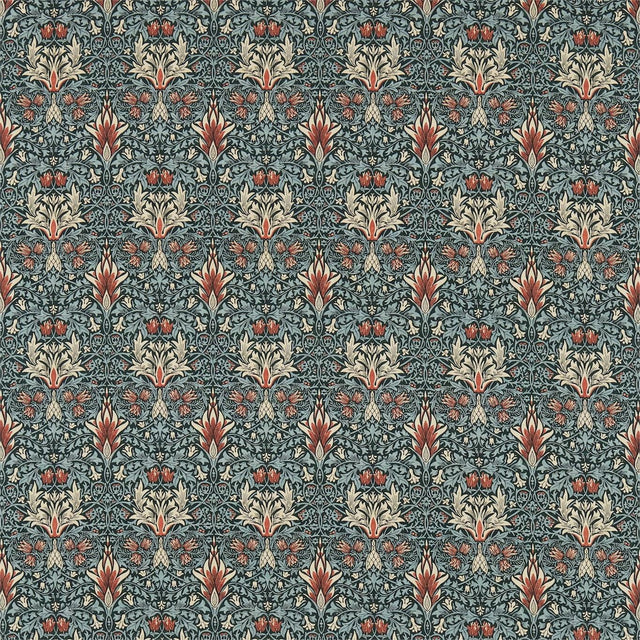 Morris & Co Snakeshead Thistle/Russet Fabric