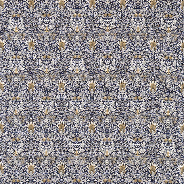 Morris & Co Snakeshead Indigo/Hemp Fabric