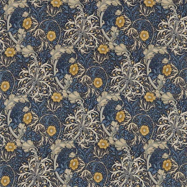 Morris & Co Morris Seaweed Ink/Woad Fabric