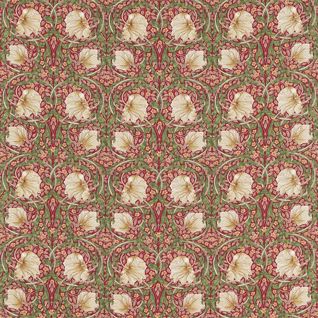Morris & Co Pimpernel Red/Thyme Fabric