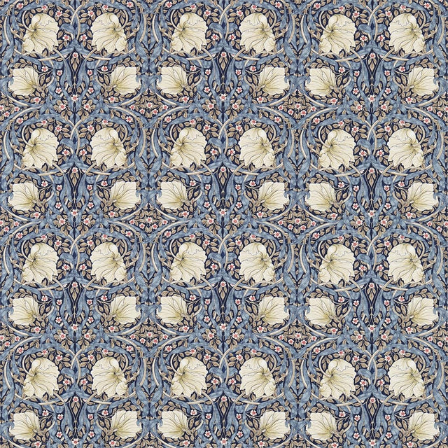 Morris & Co Pimpernel Indigo/Hemp Fabric