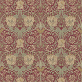 Morris & Co Honeysuckle & Tulip Red/Gold Wallpaper