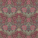 Morris & Co Honeysuckle & Tulip Burgundy/Sage Wallpaper