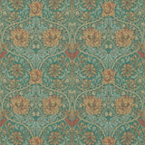 Morris & Co Honeysuckle & Tulip Emerald/Russet Wallpaper