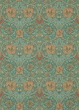 Morris & co Honeysuckle & Tulip Emerald/Russet Wallpaper