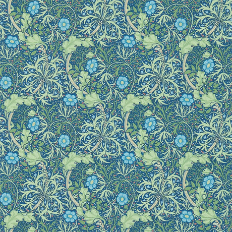 Morris & Co Morris Seaweed Cobalt/Thyme Wallpaper