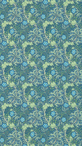 Morris & co Morris Seaweed Cobalt/Thyme Wallpaper