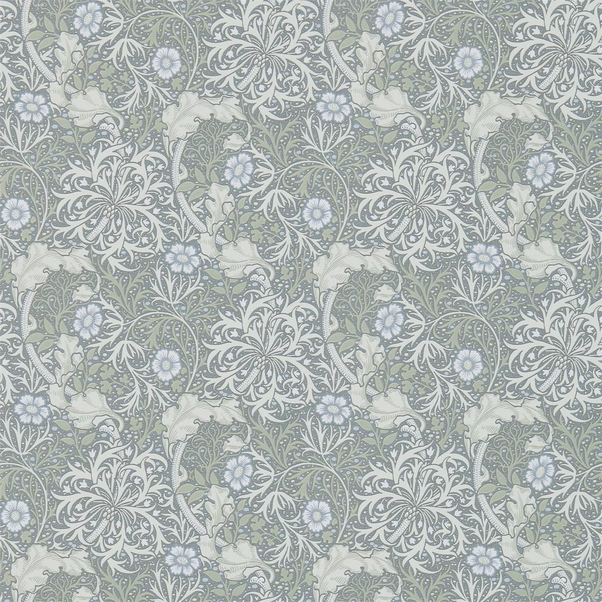 Morris & Co Morris Seaweed Silver/Ecru Wallpaper