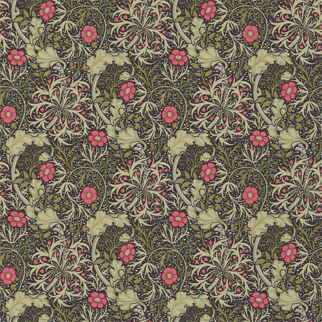 Morris & Co Morris Seaweed Ebony/Poppy Wallpaper