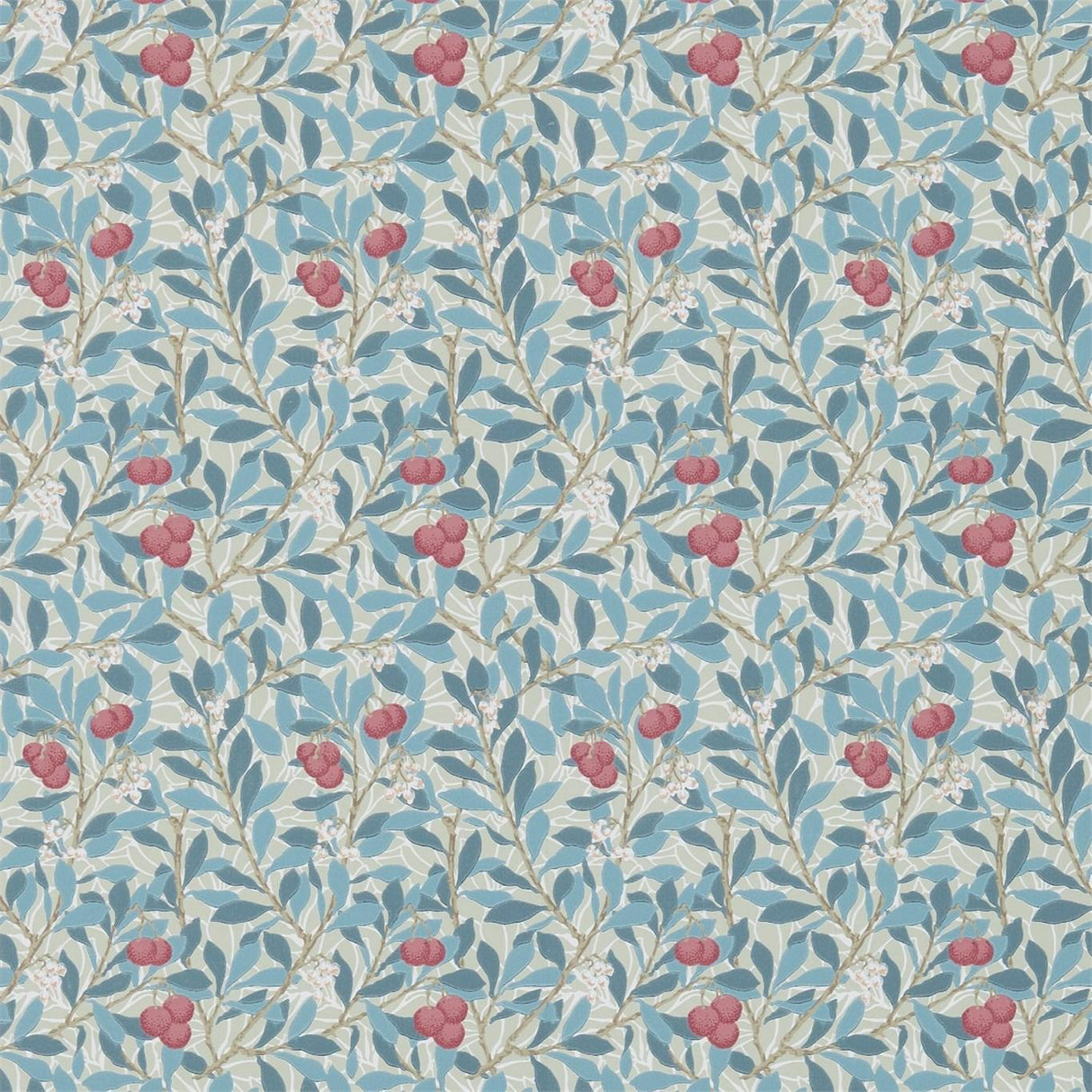 Morris & Co Arbutus Woad/Russet Wallpaper
