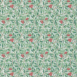 Morris & Co Arbutus Thyme/Coral Wallpaper