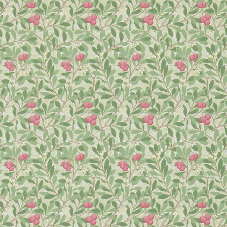 Morris & Co Arbutus Olive/Pink Wallpaper