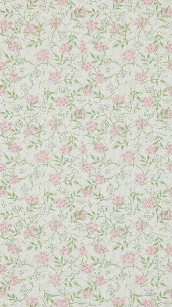 Morris & co Jasmine Blossom Pink/Sage Wallpaper