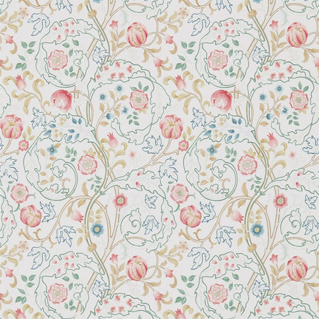 Morris & Co Mary Isobel Pink/Ivory Wallpaper