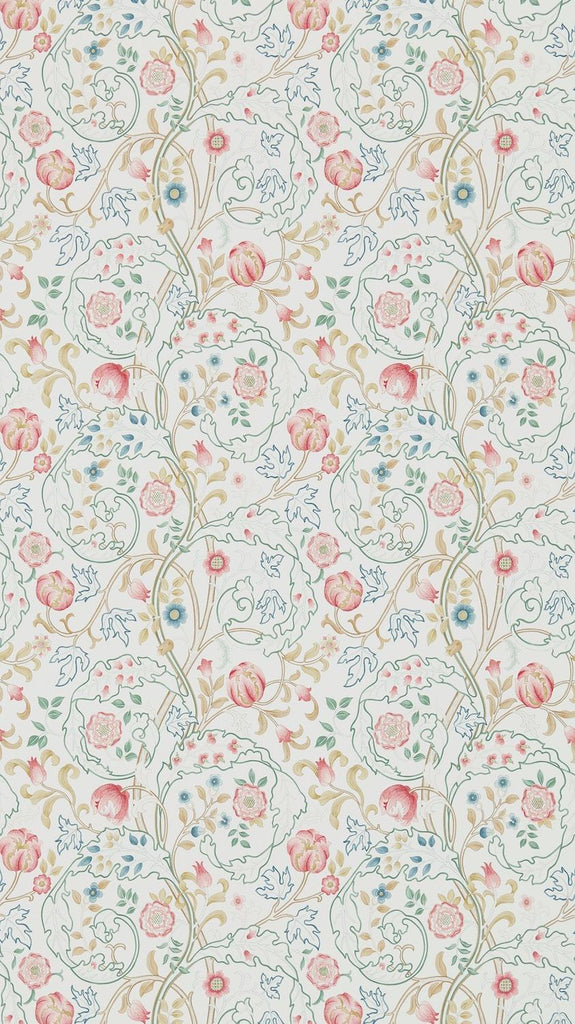 Morris & Co Mary Isobel Pink/Ivory Wallpaper