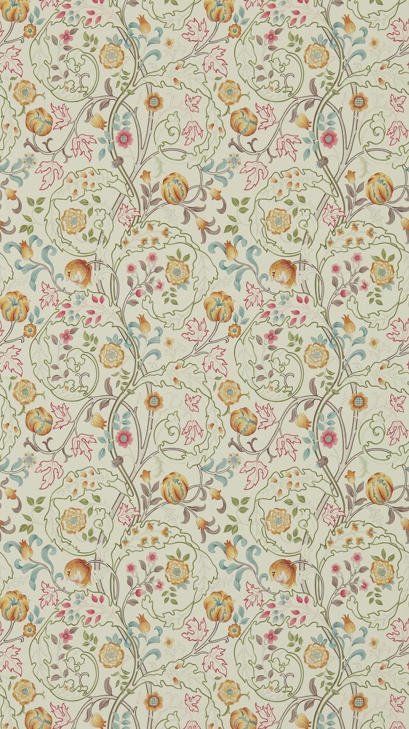 Morris & co Mary Isobel Russet/Taupe Wallpaper